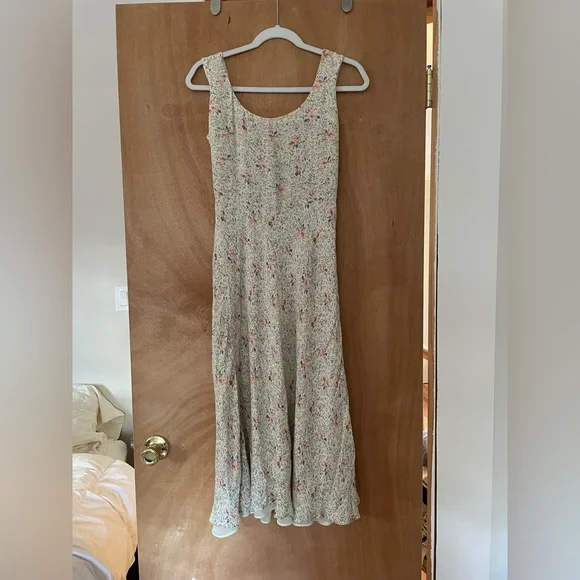 Ralph Lauren | Dresses | Vintage Ralph Lauren Silk Floral Midi Dress |  Poshmark